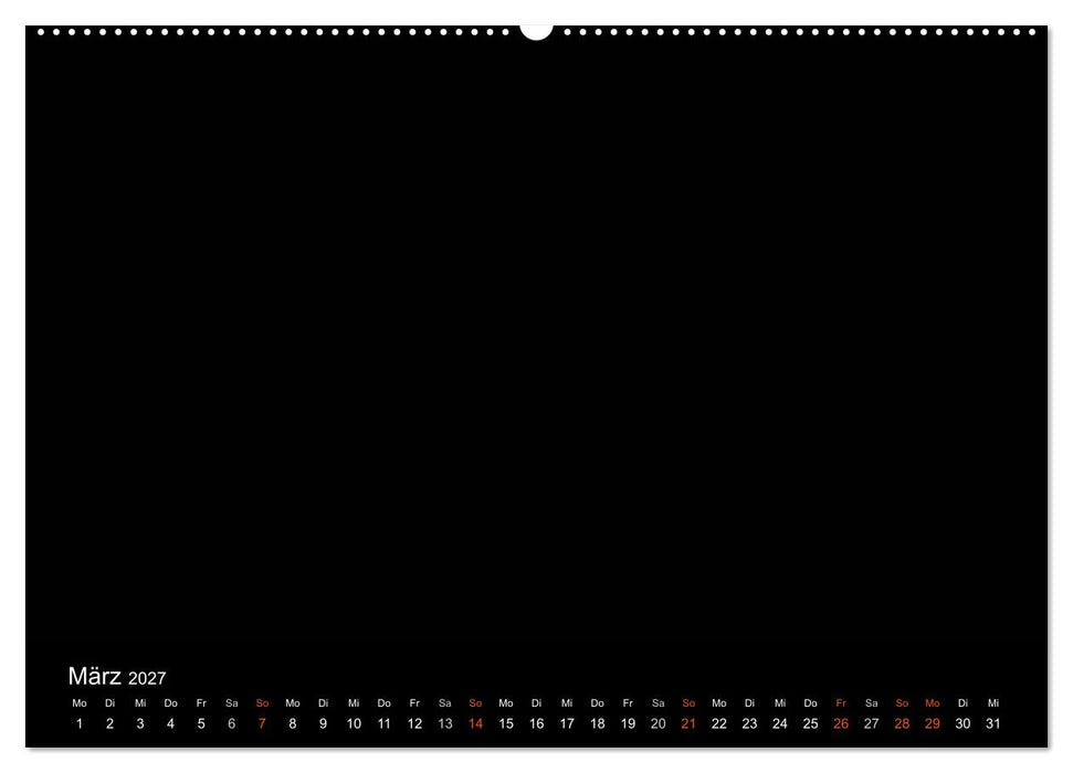 Bastelkalender - Schwarz (CALVENDO Wandkalender 2027)