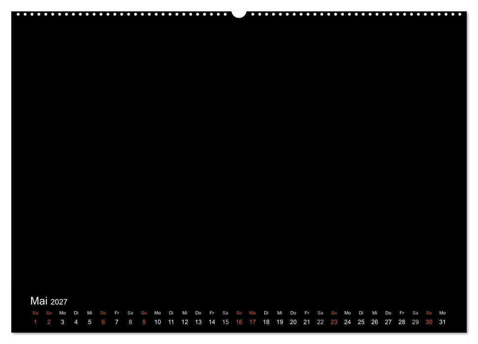 Bastelkalender - Schwarz (CALVENDO Wandkalender 2027)