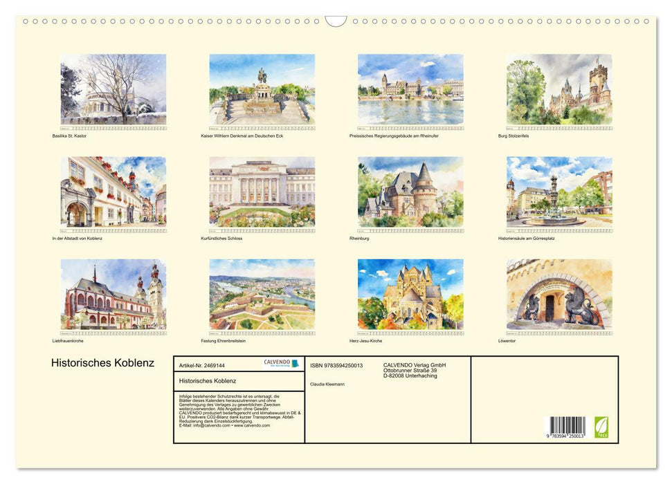Historisches Koblenz (CALVENDO Wandkalender 2027)