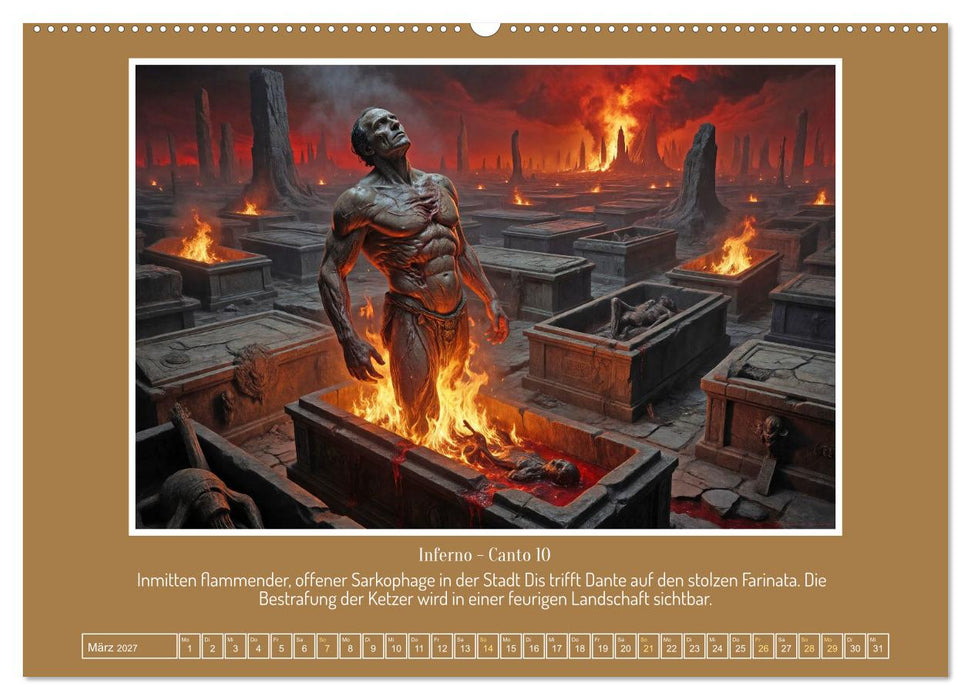 Surreale Sphären: Dantes Göttliche Komödie (CALVENDO Premium Wandkalender 2027)