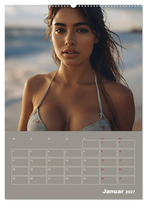 Latina Bikini Kalender: Glamouröse KI-Kunst mit heißen Latina Models (CALVENDO Premium Wandkalender 2027)