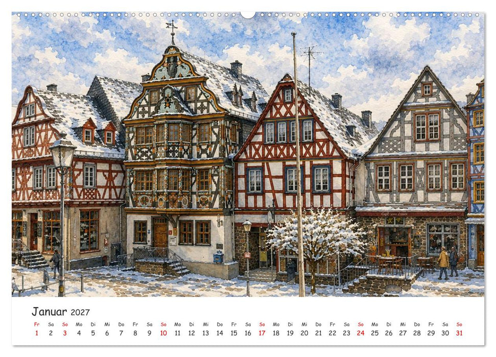 Idstein im Algorithmus der Kunst (CALVENDO Premium Wandkalender 2027)