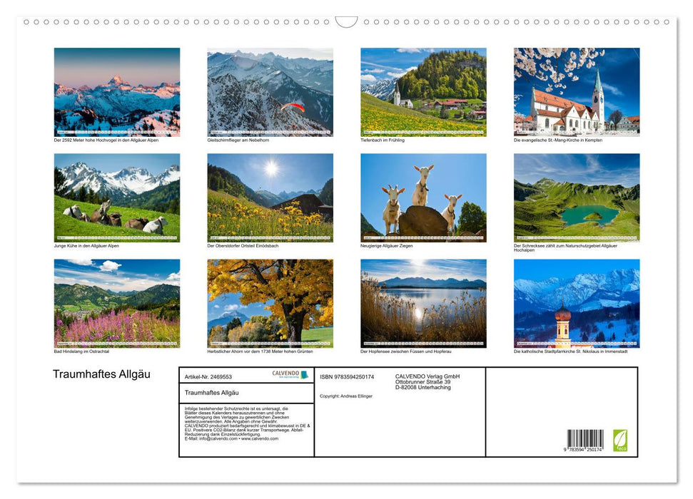 Traumhaftes Allgäu (CALVENDO Wandkalender 2027)