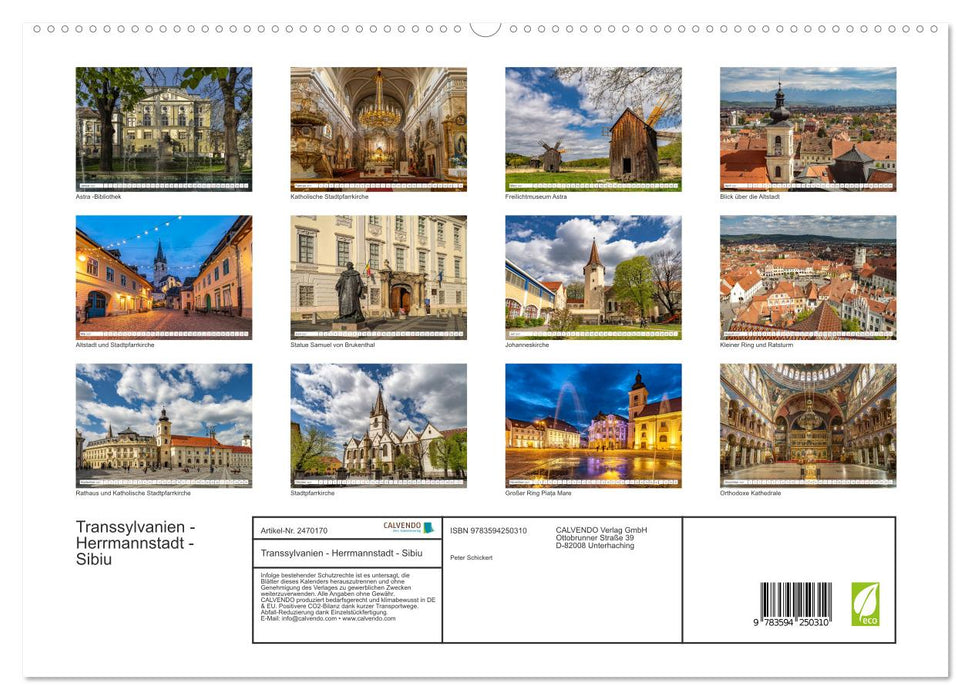 Transsylvanien - Herrmannstadt - Sibiu (CALVENDO Premium Wandkalender 2027)