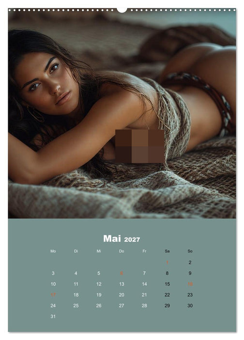 Indianische Schönheiten Kalender: Sinnliche Glamour Frauen in KI Kunst (CALVENDO Premium Wandkalender 2027)