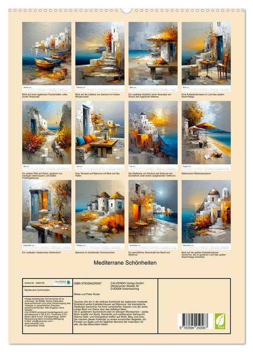 Mediterrane Schönheiten (CALVENDO Premium Wandkalender 2027)