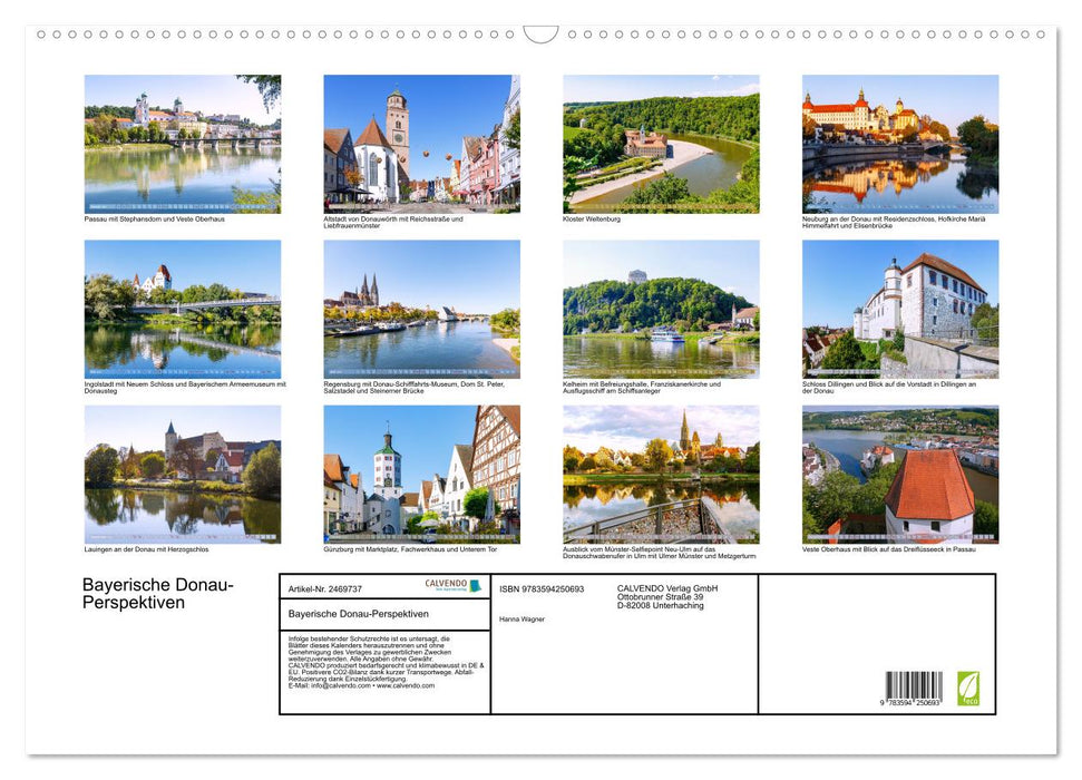 Bayerische Donau-Perspektiven (CALVENDO Wandkalender 2027)