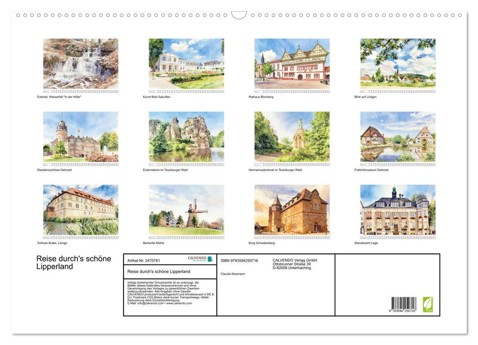 Reise durch's schöne Lipperland (CALVENDO Wandkalender 2027)
