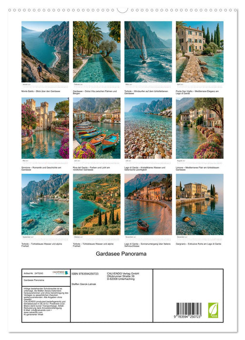 Gardasee Panorama (CALVENDO Premium Wandkalender 2027)