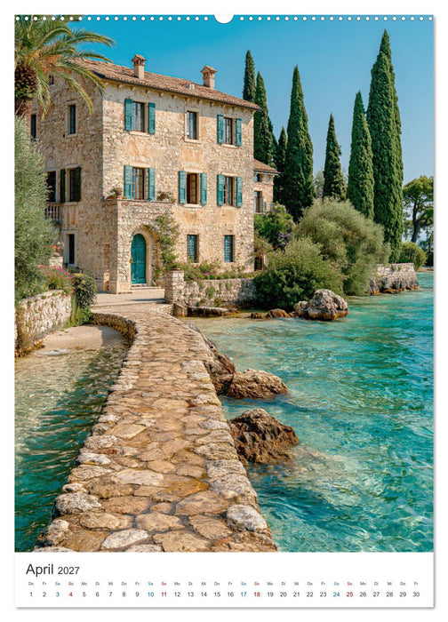 Gardasee Panorama (CALVENDO Premium Wandkalender 2027)