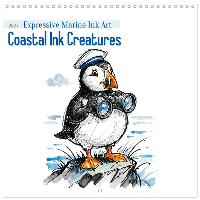 Coastal Ink Creatures - Expressive Marine Ink Art (CALVENDO Monthly Calendar 2027)