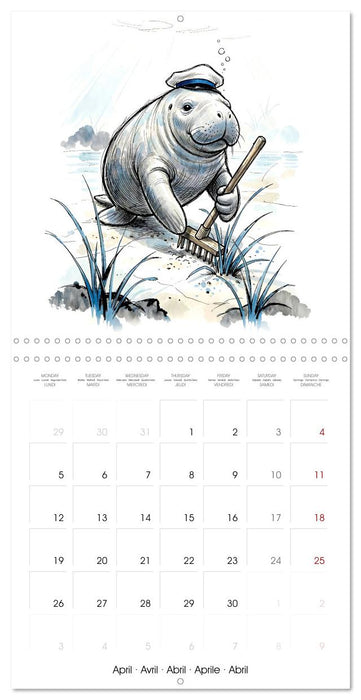 Coastal Ink Creatures - Expressive Marine Ink Art (CALVENDO Monthly Calendar 2027)