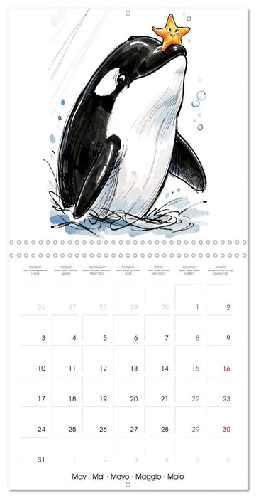Coastal Ink Creatures - Expressive Marine Ink Art (CALVENDO Monthly Calendar 2027)