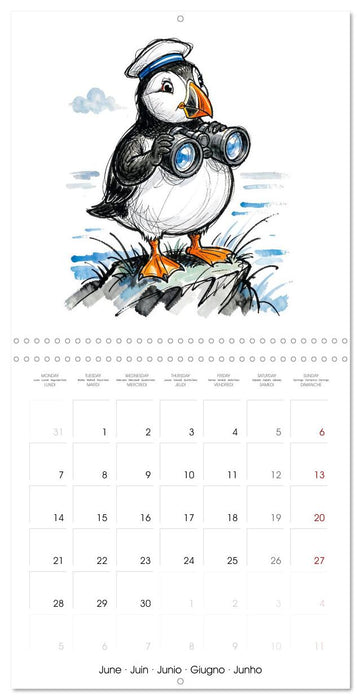Coastal Ink Creatures - Expressive Marine Ink Art (CALVENDO Monthly Calendar 2027)