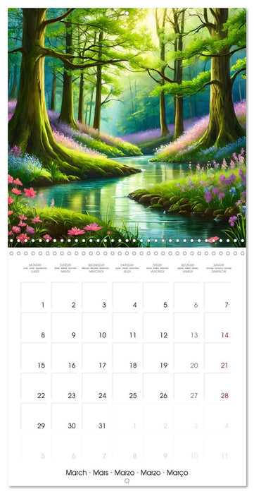 La forêt au fil des saisons (CALVENDO Calendrier mensuel 2027)