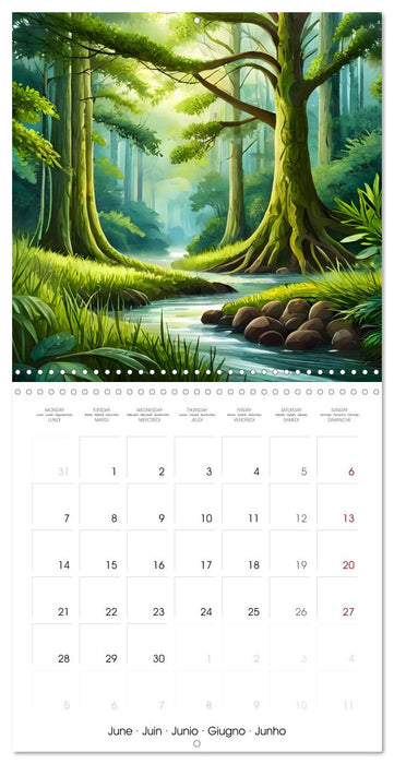 La forêt au fil des saisons (CALVENDO Calendrier mensuel 2027)
