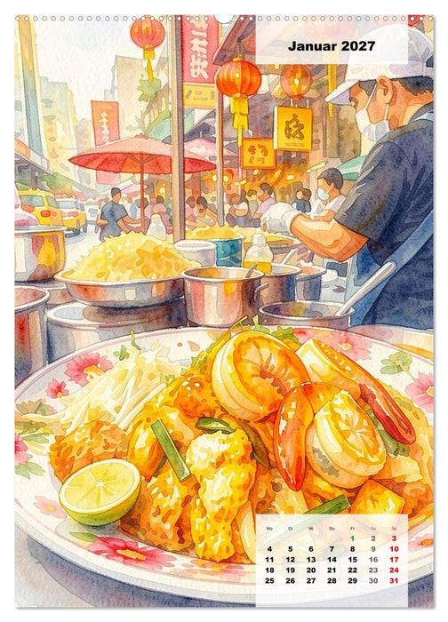 Genusswelten Bangkok (CALVENDO Wandkalender 2027)