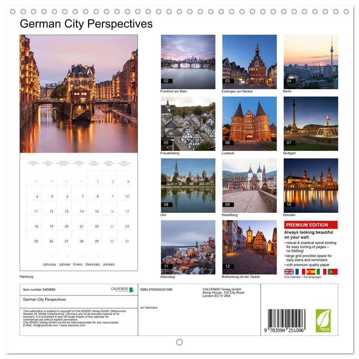 German City Perspectives (CALVENDO Monthly Calendar 2027)