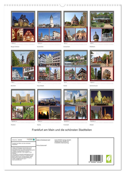 Frankfurt am Main und die schönsten Stadtteilen (CALVENDO Premium Wandkalender 2027)