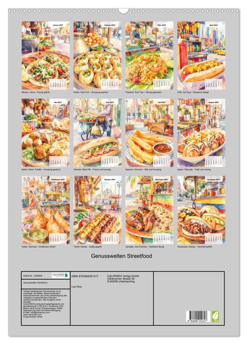 Genusswelten Streetfood (CALVENDO Wandkalender 2027)