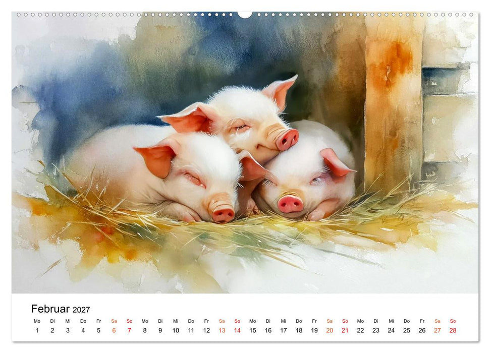 Tiere unserer Heimat in sanften Farben (CALVENDO Premium Wandkalender 2027)