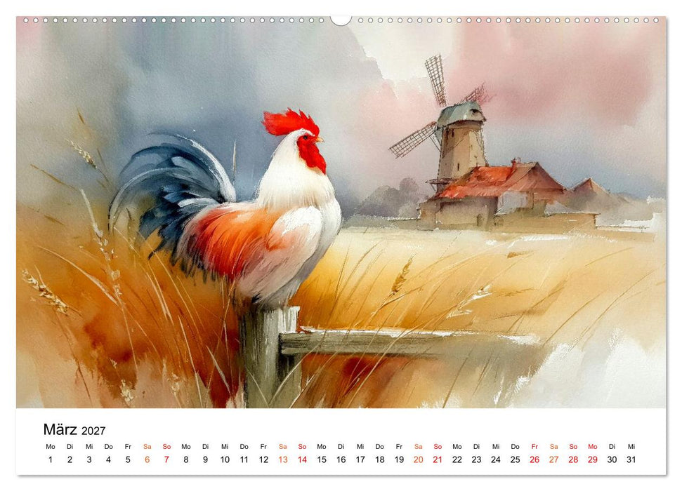 Tiere unserer Heimat in sanften Farben (CALVENDO Premium Wandkalender 2027)