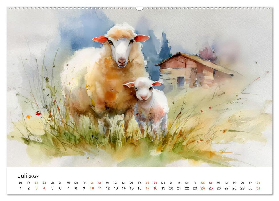 Tiere unserer Heimat in sanften Farben (CALVENDO Premium Wandkalender 2027)