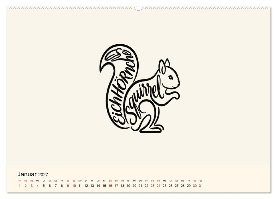 Buchstabentiere (CALVENDO Premium Wandkalender 2027)
