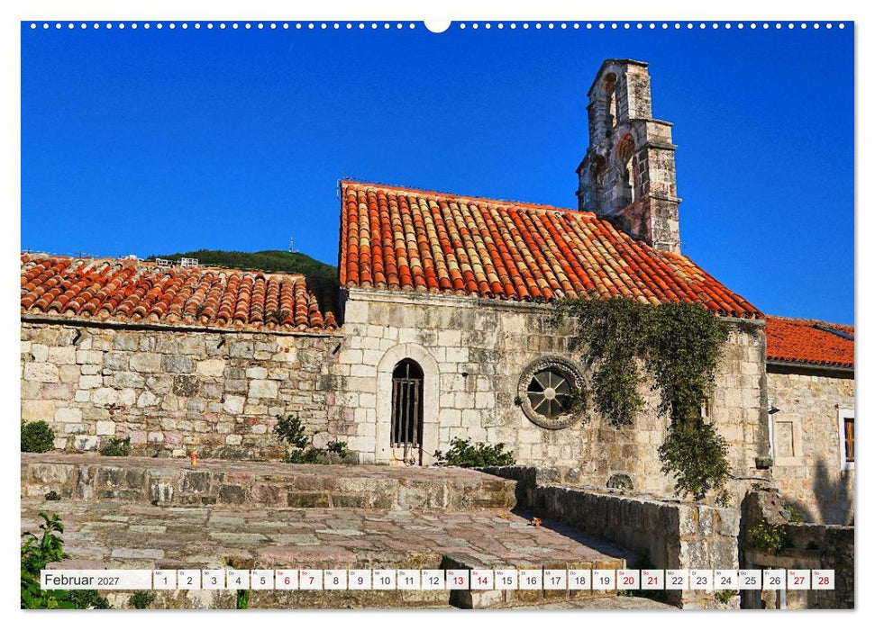 Kirchen in Budva und Kotor - Montenegro (CALVENDO Wandkalender 2027)