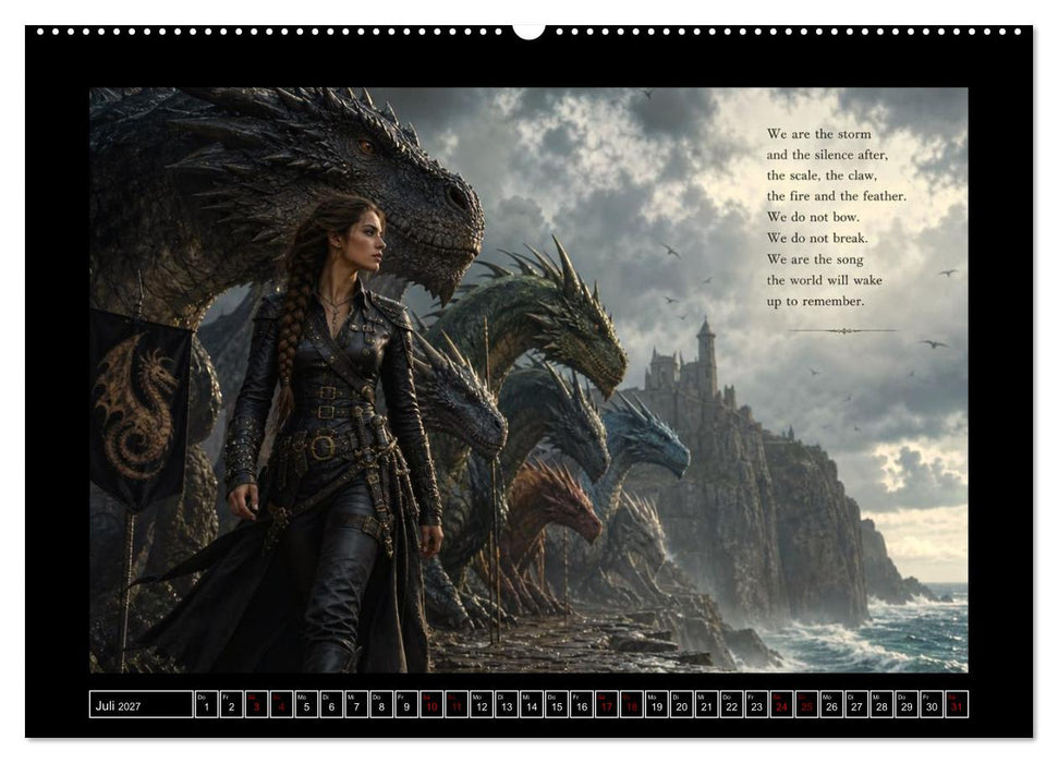 Zwischen Drachenfeuer und Mondschatten (CALVENDO Premium Wandkalender 2027)
