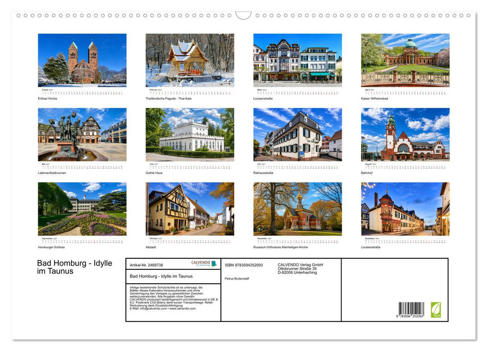 Bad Homburg - Idylle im Taunus (CALVENDO Wandkalender 2027)