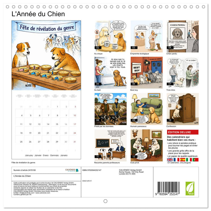 L'Année du Chien (CALVENDO Calendrier mensuel 2027)