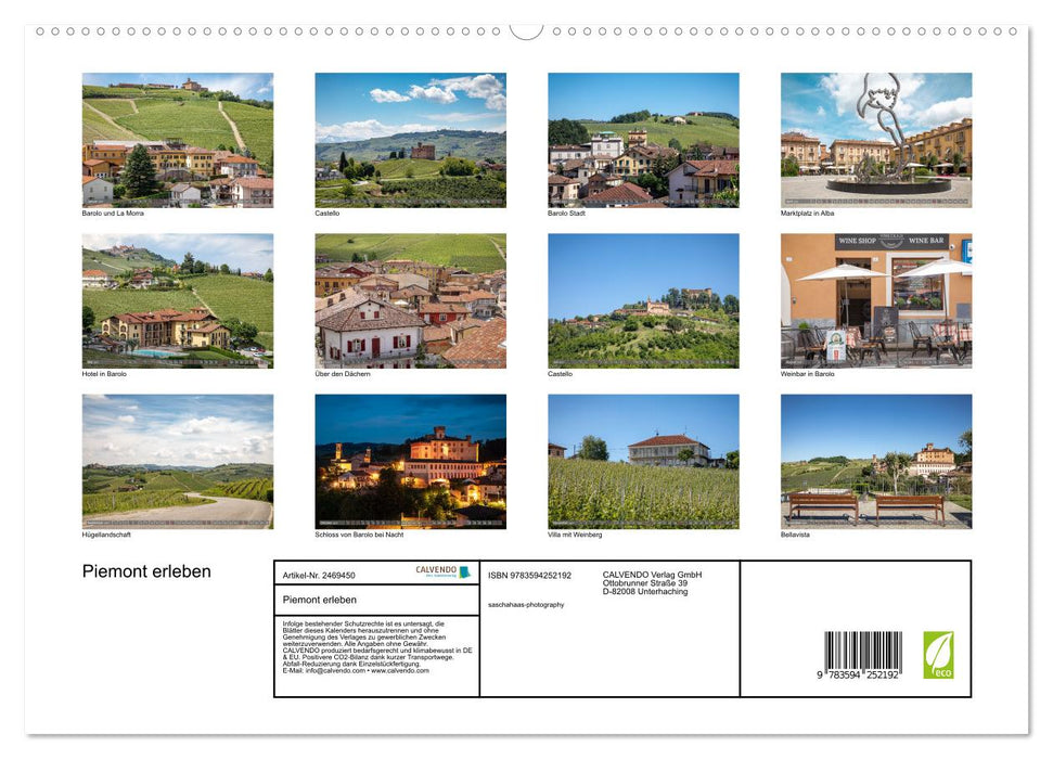 Piemont erleben (CALVENDO Premium Wandkalender 2027)