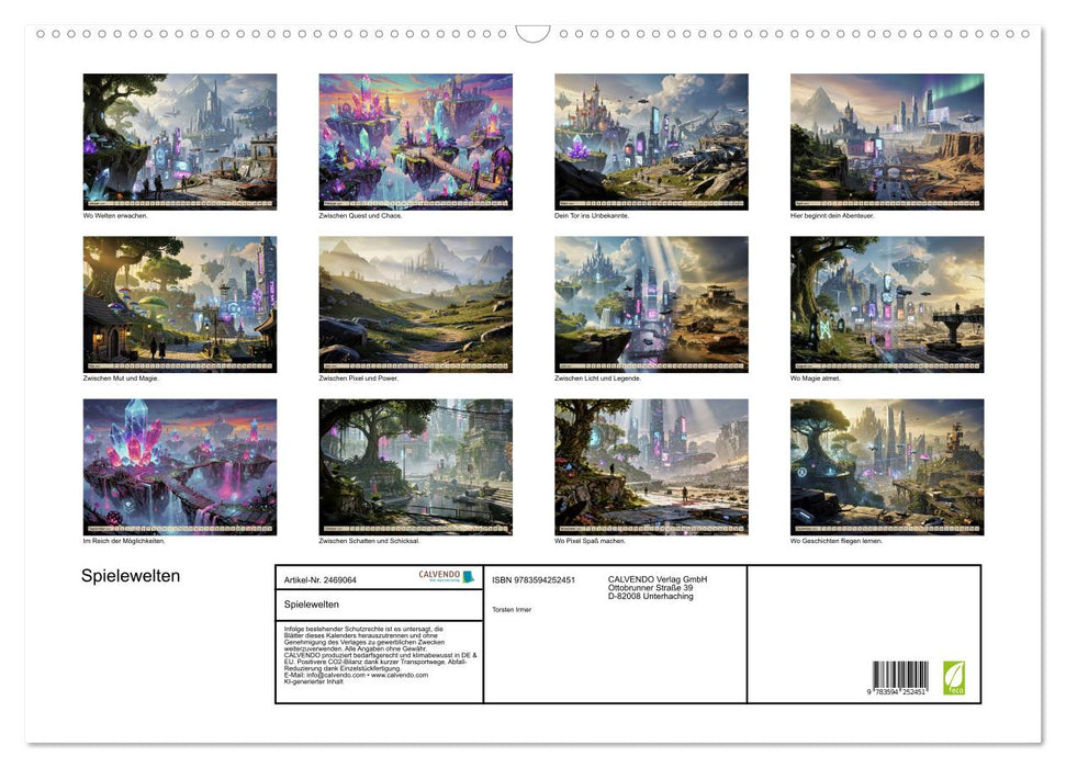 Spielewelten (CALVENDO Wandkalender 2027)