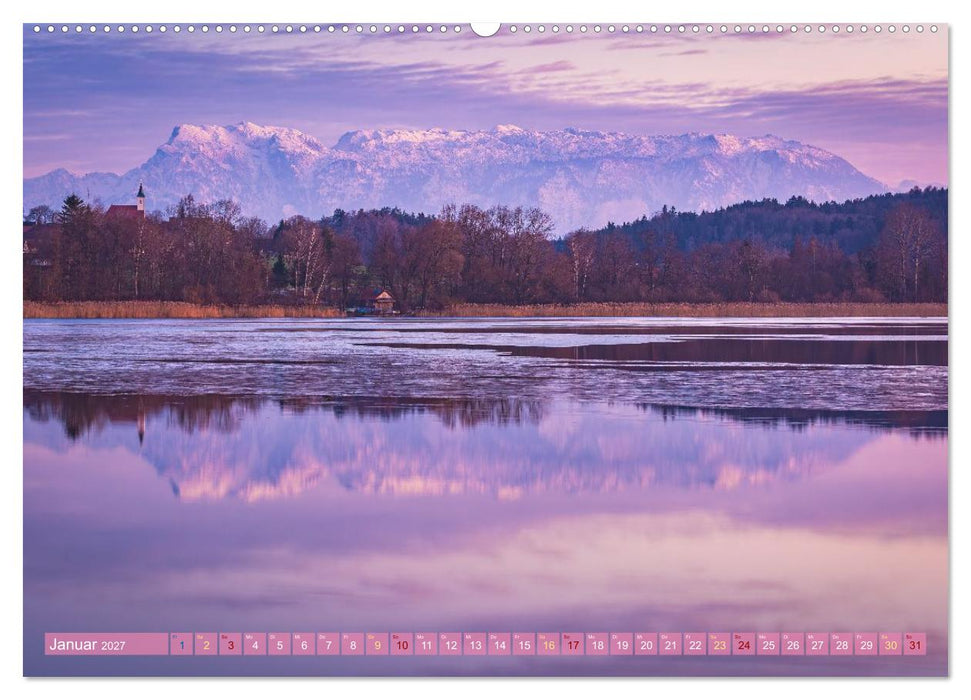 Alpenseen - Berge im Spiegel (CALVENDO Premium Wandkalender 2027)