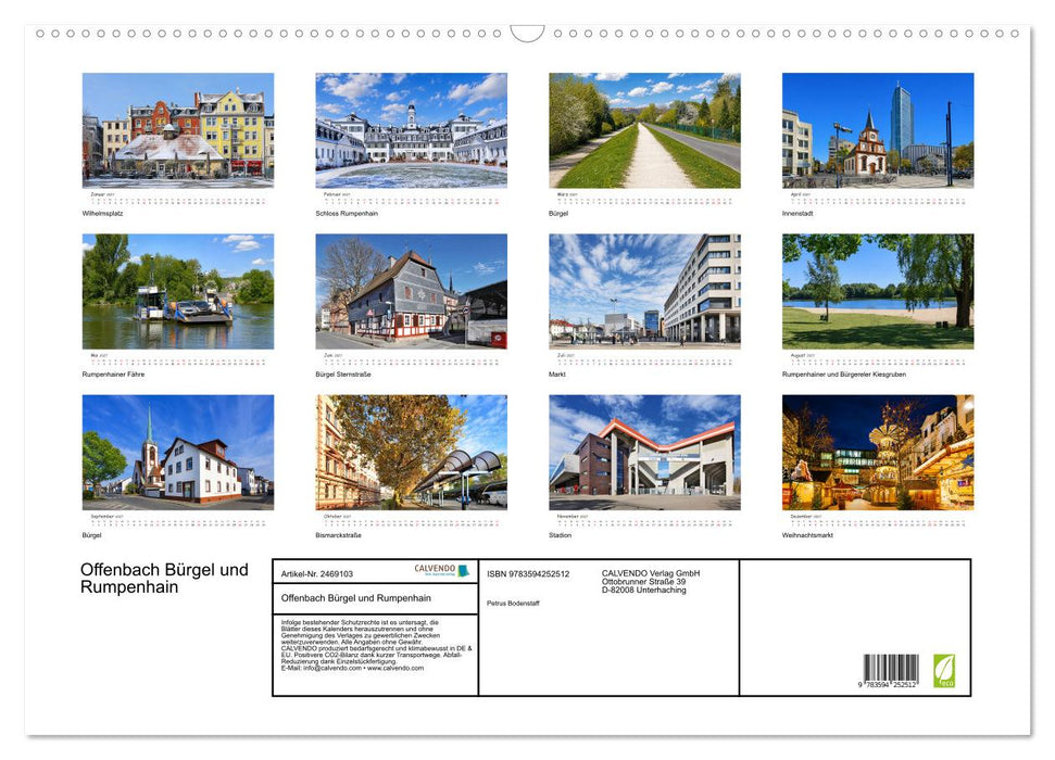 Offenbach Bürgel und Rumpenhain (CALVENDO Wandkalender 2027)