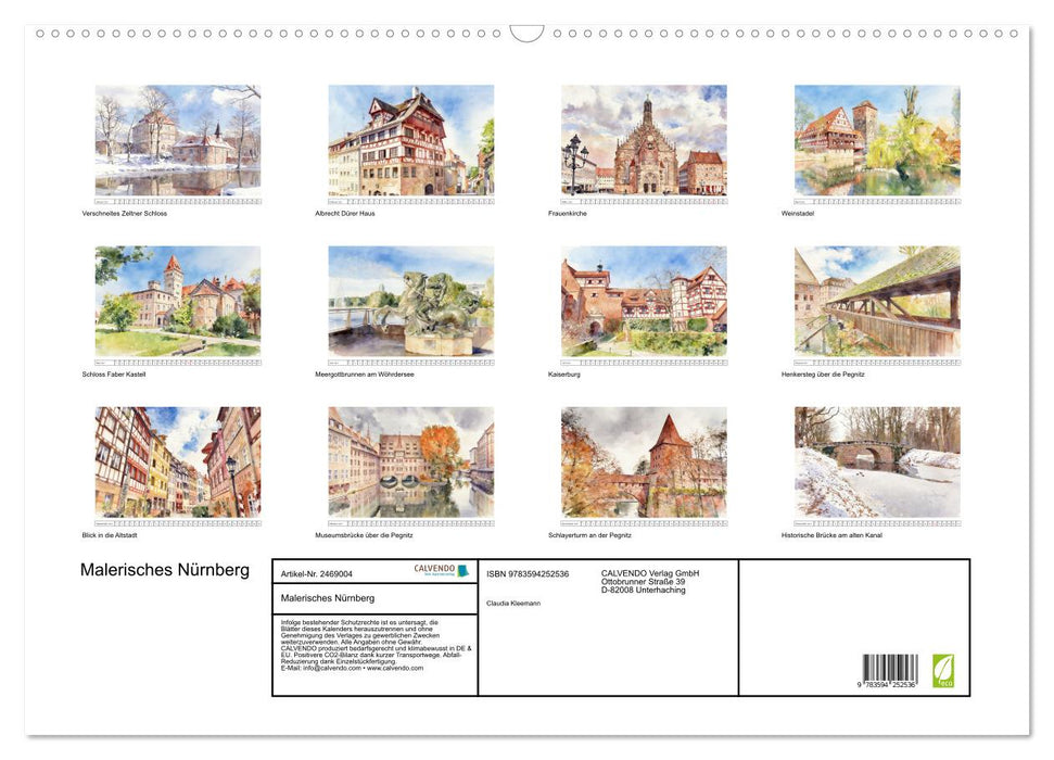 Malerisches Nürnberg (CALVENDO Wandkalender 2027)
