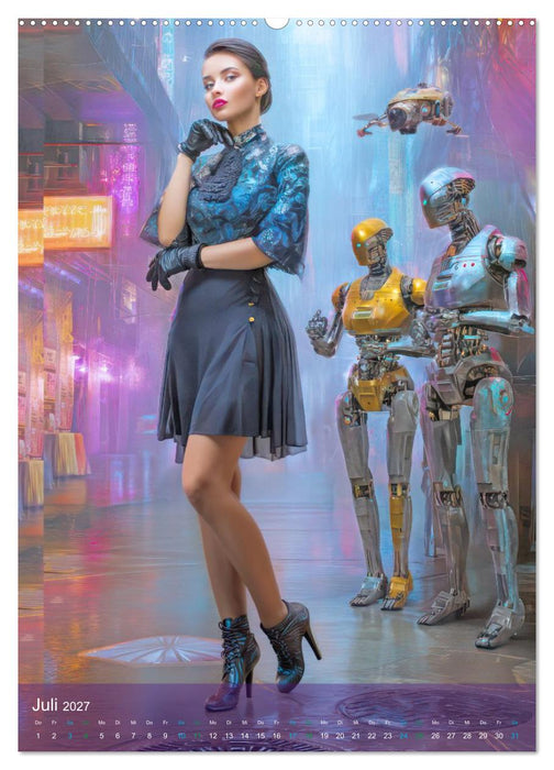 Cyberpunk Grazien - Eleganz und Technologie (CALVENDO Premium Wandkalender 2027)