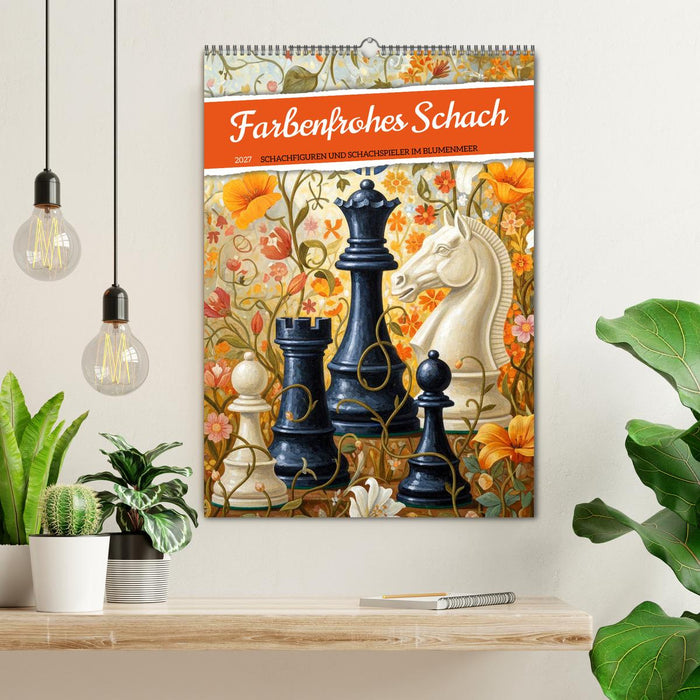 Farbenfrohes Schach (CALVENDO Wandkalender 2027)
