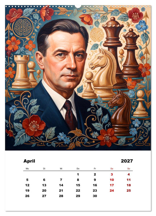 Farbenfrohes Schach (CALVENDO Wandkalender 2027)