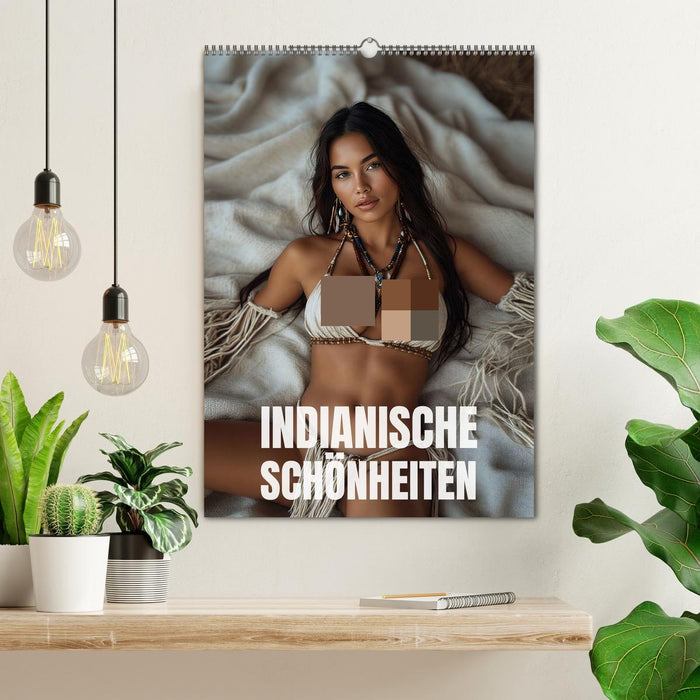 Indianische Schönheiten Kalender: Sinnliche Glamour Frauen in KI Kunst (CALVENDO Wandkalender 2027)