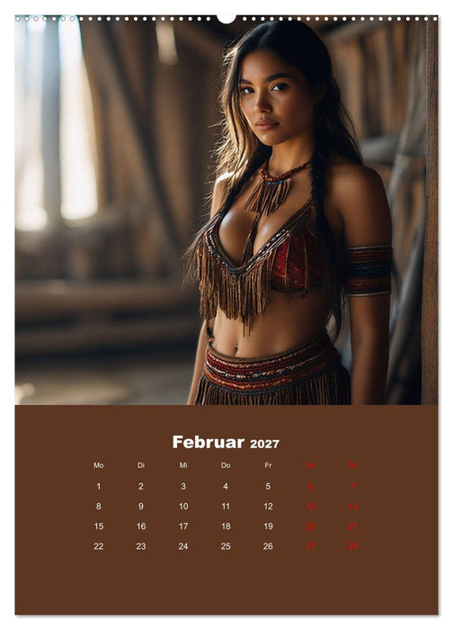 Indianische Schönheiten Kalender: Sinnliche Glamour Frauen in KI Kunst (CALVENDO Wandkalender 2027)