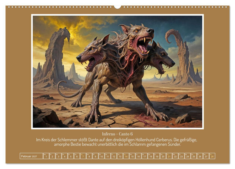 Surreale Sphären: Dantes Göttliche Komödie (CALVENDO Wandkalender 2027)