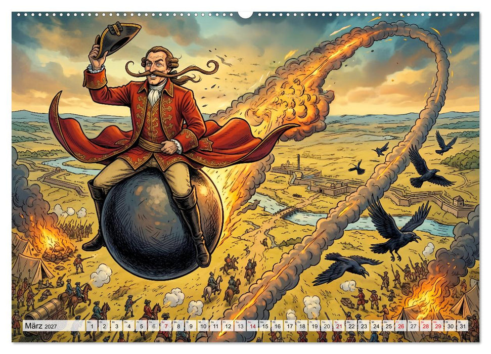 Baron Münchhausen und seine größten Lügen (CALVENDO Wandkalender 2027)