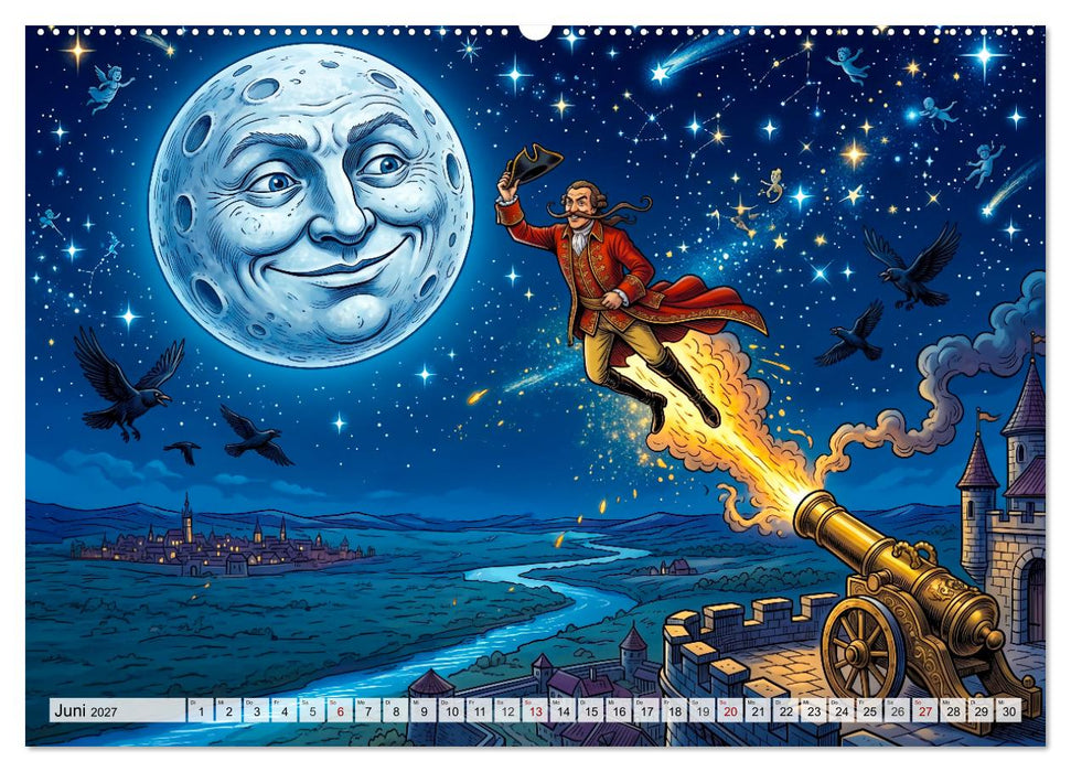 Baron Münchhausen und seine größten Lügen (CALVENDO Wandkalender 2027)