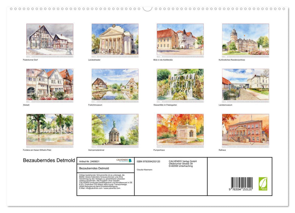 Bezauberndes Detmold (CALVENDO Premium Wandkalender 2027)