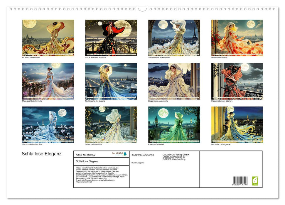 Schlaflose Eleganz (CALVENDO Wandkalender 2027)