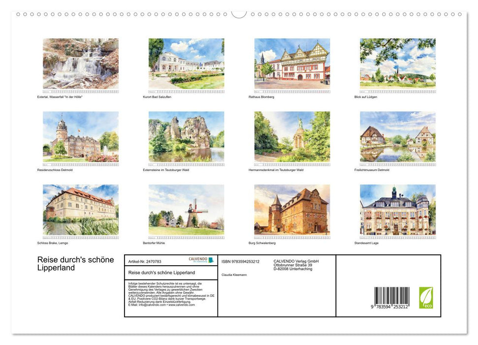 Reise durch's schöne Lipperland (CALVENDO Premium Wandkalender 2027)