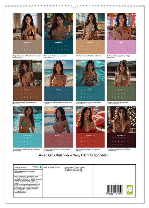 Asian Girls Kalender – Sexy Bikini Schönheiten (CALVENDO Premium Wandkalender 2027)