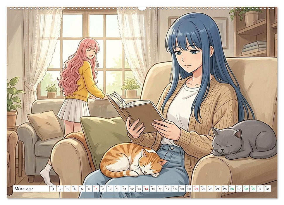 Augenblicke in einem Katzencafé (CALVENDO Wandkalender 2027)